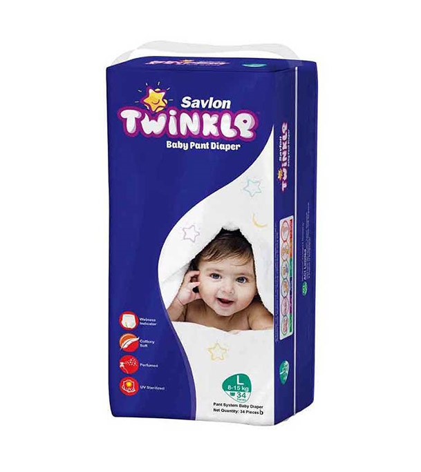 টুইংকেল বেবি ডায়পার (8-18 kg) ৩৪ পিস
