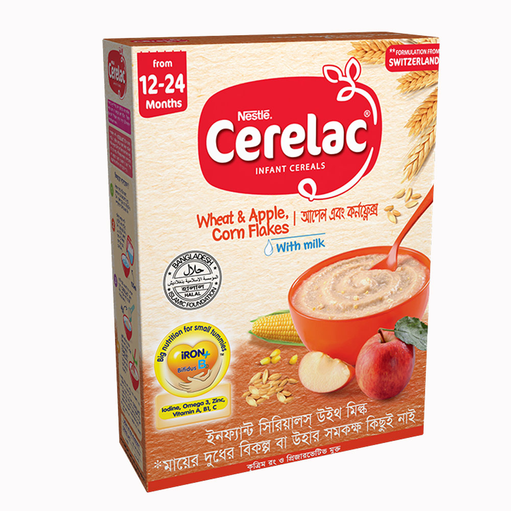 Cerelac (Wheat,Apple,Corn Flakes) 12-24 Months